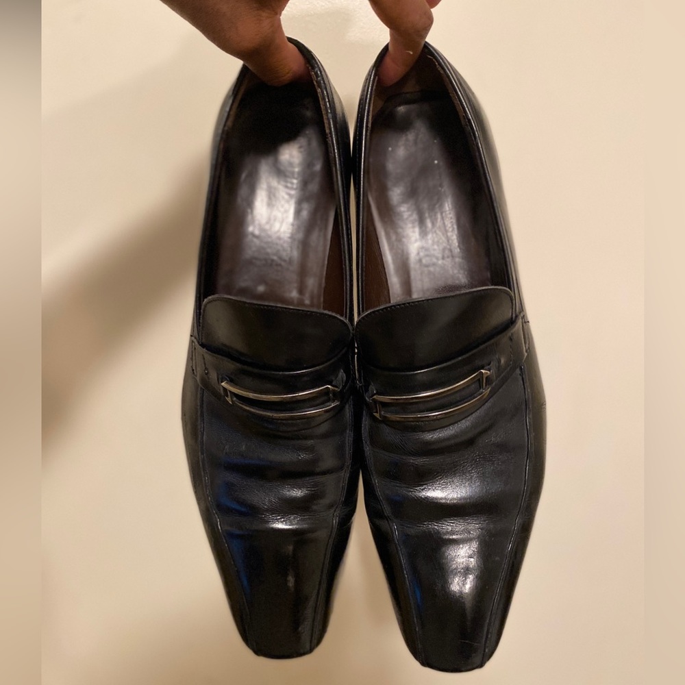 Men’s Salvatore Ferragamo Lavorazione Originale Black with Silver Buckle Shoes